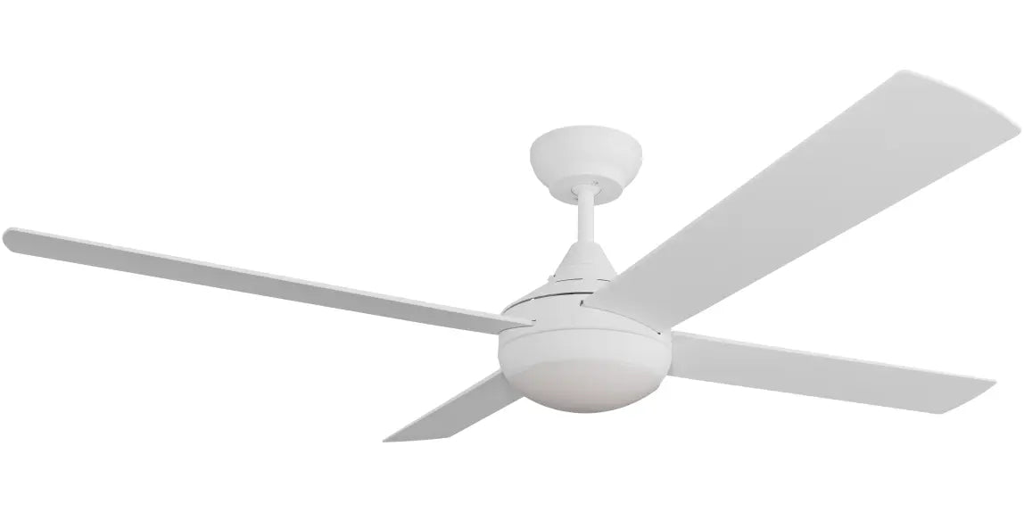 Heron AC 48" White Steel Body ABS Blades - LED