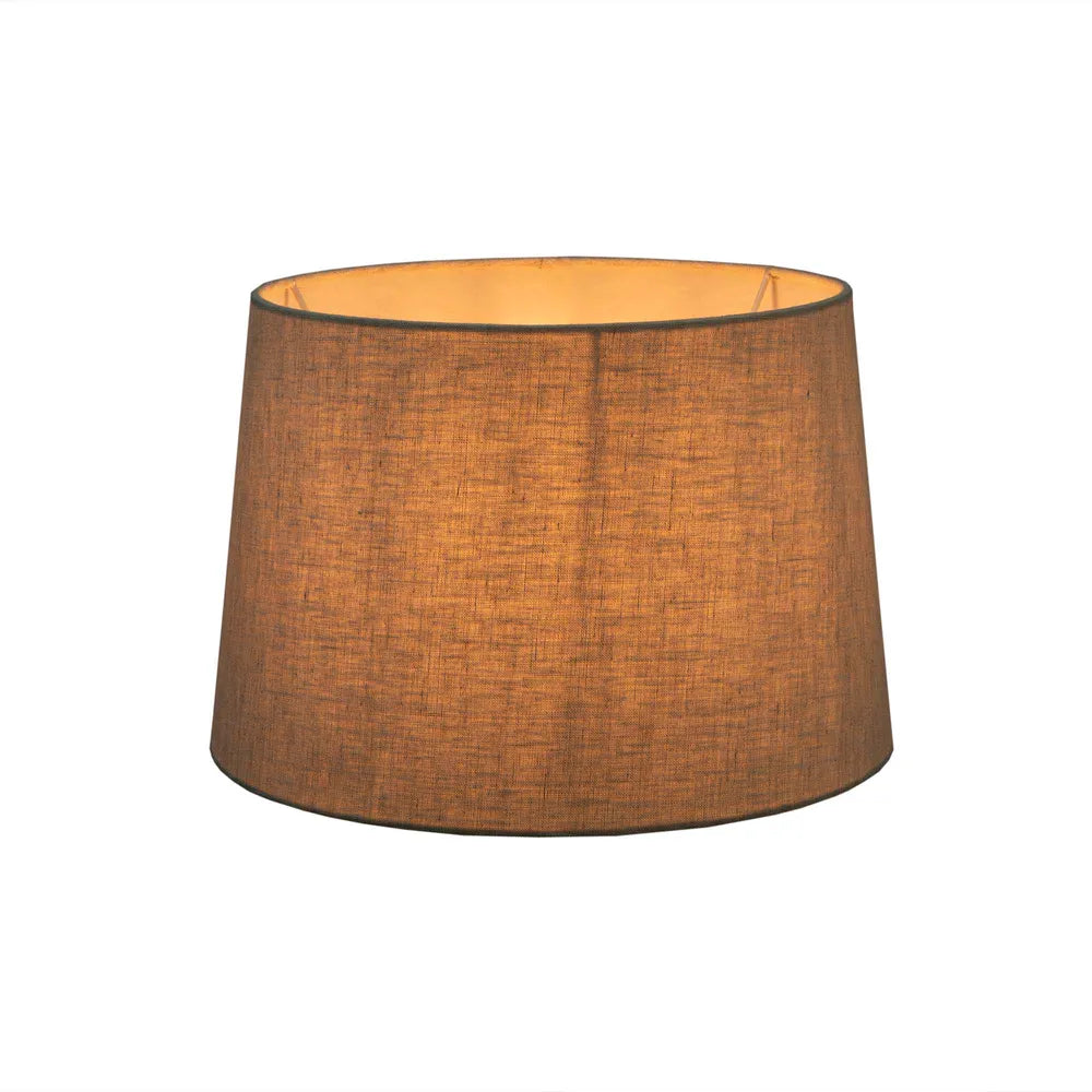 LINEN DRUM LAMP SHADE LARGE TEXTURED IVORY