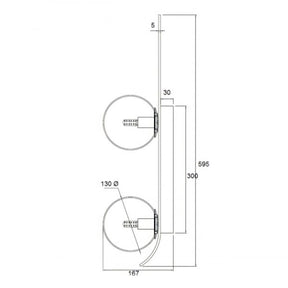 Oris Satin Brass double Wall Light G9 - wall light - Lux Lighting