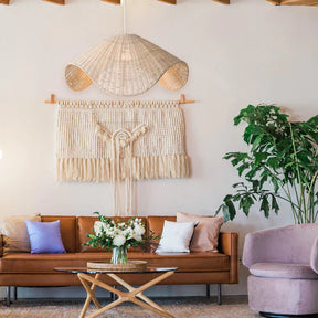 Adaya Rattan Pendant Light - Natural - pendant - Lux Lighting