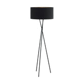 Fondachelli F/l 1x28w E27 Blk/blk Cop - Floor Lamp - Lux Lighting
