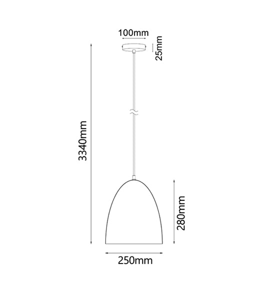 LIGNA Pendant Es Black / Walnut Oblong - pendant - Lux Lighting