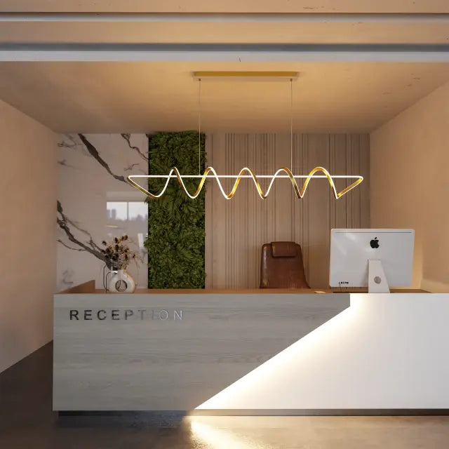 Calibo Bulbul Modern Spiral 1500mm LED Linear Pendant Light - Brass