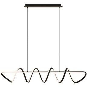 Calibo Bulbul Modern Spiral 1500mm LED Linear Pendant Light - Black