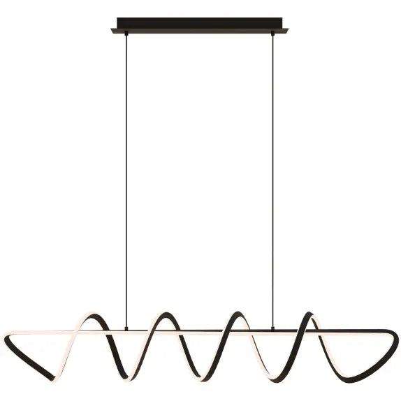 Calibo Bulbul Modern Spiral 1500mm LED Linear Pendant Light - Black