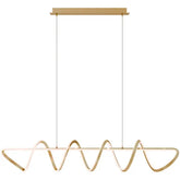 Calibo Bulbul Modern Spiral 1500mm LED Linear Pendant Light - Brass