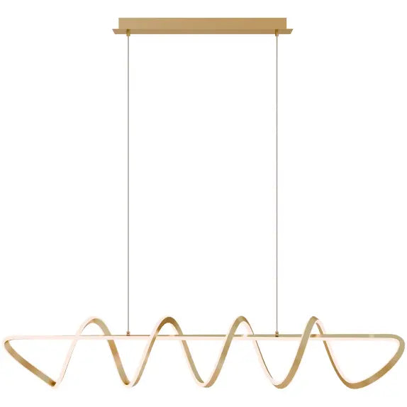 Calibo Bulbul Modern Spiral 1500mm LED Linear Pendant Light - Brass