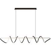 Calibo Bulbul Modern Spiral 2000mm LED Linear Pendant Light - Black