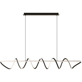 Calibo Bulbul Modern Spiral 2000mm LED Linear Pendant Light - Black
