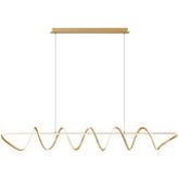 Calibo Bulbul Modern Spiral 2000mm LED Linear Pendant Light - Brass