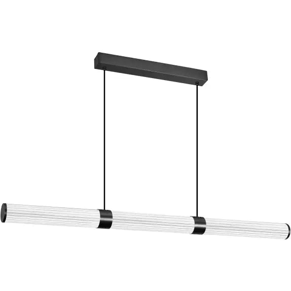 Calibo Charm Modern Fluted 1500mm Linear Pendant Light - Black