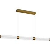 Calibo Charm Modern Fluted 1500mm Linear Pendant Light - Brass