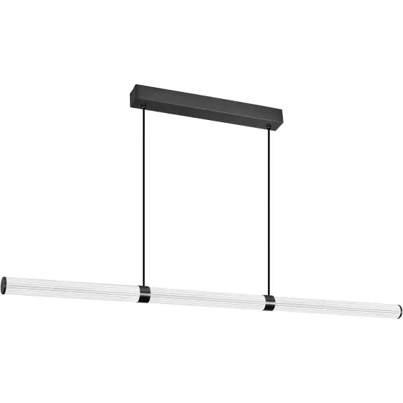 Calibo Charm Modern Fluted 2000mm Linear Pendant Light - Black