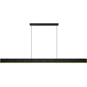 Calibo Prinia Modern Fluted 1532mm Linear Pendant Light - Black