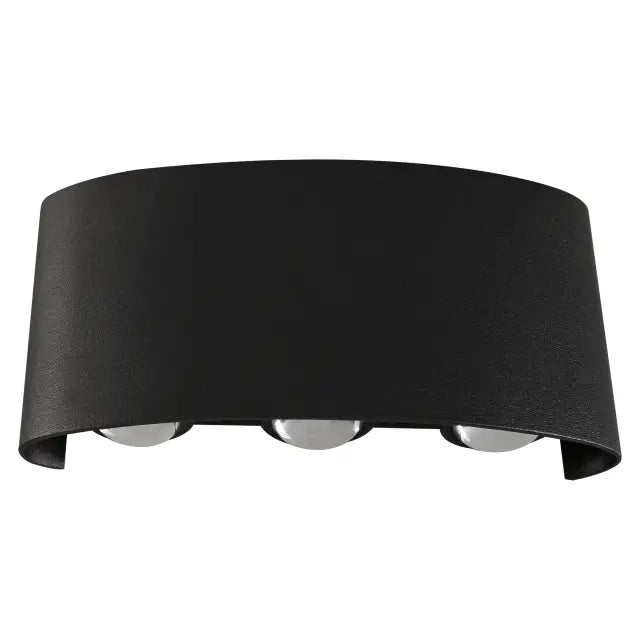 Bold Multi-beam Exterior Wall Light LED 6W TRI Colour Non-dimmable Black IP65