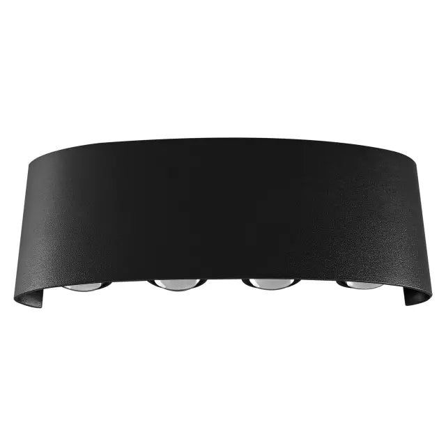 Bold Multi-beam Exterior Wall Light LED 8W TRI Colour Non-dimmable Black IP65