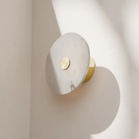 Bower Alabaster 200mm LED Wall Light 15W TRI Colour Non-dimmable Brass IP20