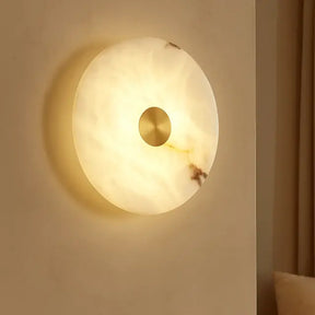 Bower Alabaster 200mm LED Wall Light 15W TRI Colour Non-dimmable Brass IP20