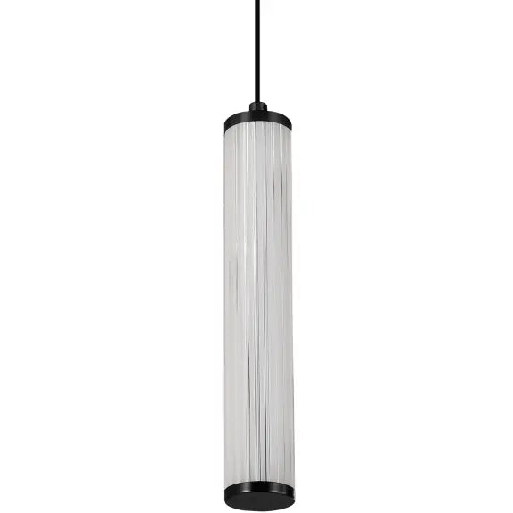 Calibo Charm Modern Fluted 1 Light Pendant - Black