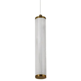 Calibo Charm Modern Fluted 1 Light Pendant - Brass