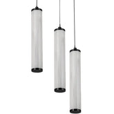 Calibo Charm Modern Fluted 3 Light Cluster Pendant - Black