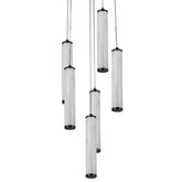 Calibo Charm Modern Fluted 6 Light Cluster Pendant - Black