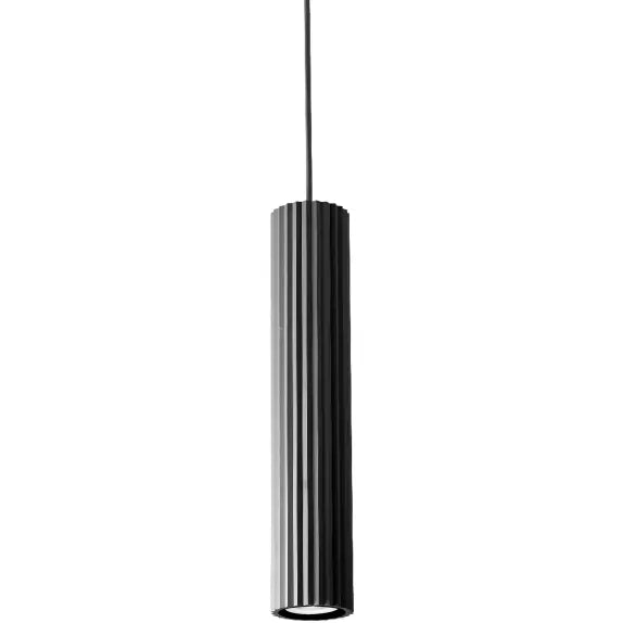 Calibo Canary Fluted 300mm Pendant - Black