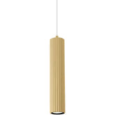 Calibo Canary Fluted 300mm Pendant - Brass