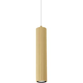 Calibo Canary Fluted 300mm Pendant - Brass