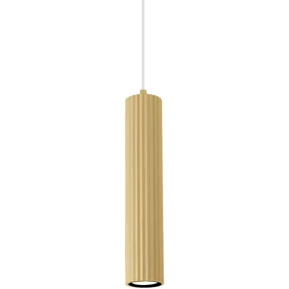 Calibo Canary Fluted 300mm Pendant - Brass