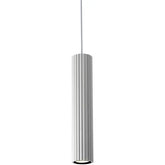 Calibo Canary Fluted 300mm Pendant - White
