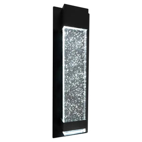 Calibo Coot Small Rectangular Bubble Glass Weatherproof LED Exterior Wall Light