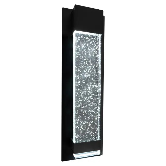 Calibo Coot Small Rectangular Bubble Glass Weatherproof LED Exterior Wall Light