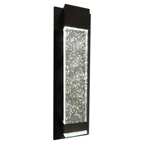 Calibo Coot Medium Rectangular Bubble Glass Weatherproof LED Exterior Wall Light