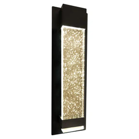 Calibo Coot Medium Rectangular Bubble Glass Weatherproof LED Exterior Wall Light