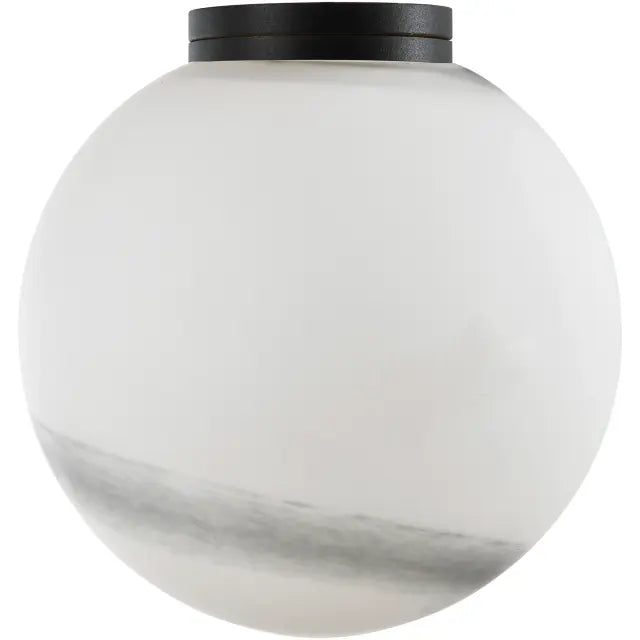 Calibo Crest Alabaster Glass 120mm Orb Wall Light
