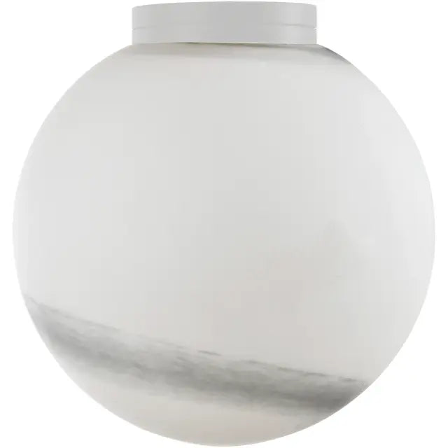 Calibo Crest Alabaster Glass 120mm Orb Wall Light