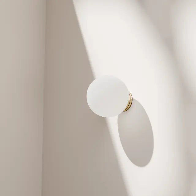 Calibo Crest Opal Glass 120mm Orb Wall Light