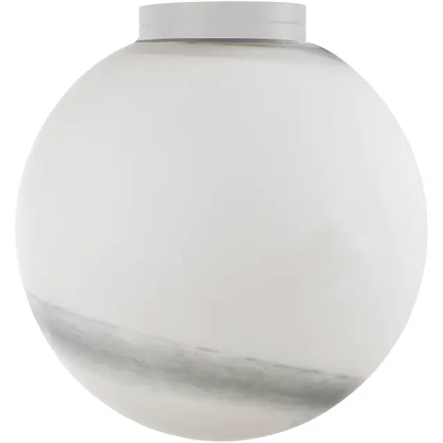 Calibo Crest Alabaster Glass 140mm Orb Wall Light