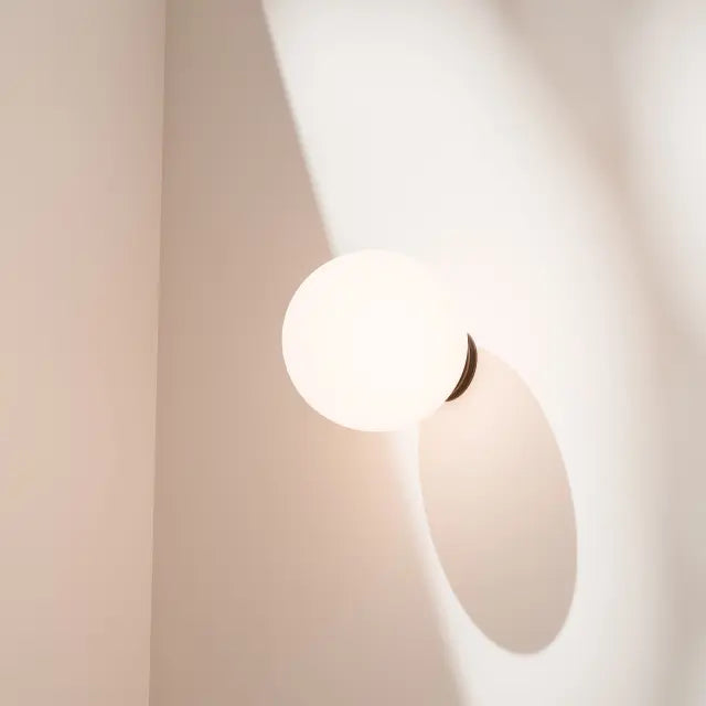 Calibo Crest Opal Glass 140mm Orb Wall Light