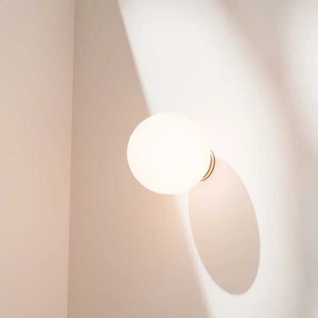 Calibo Crest Opal Glass 140mm Orb Wall Light