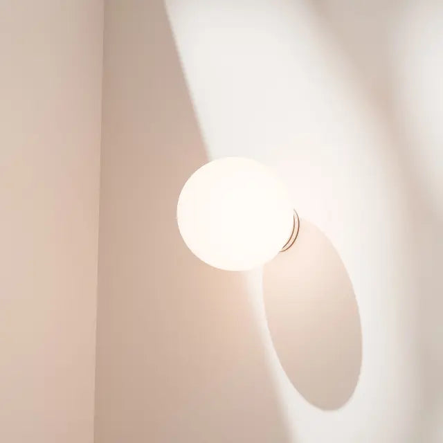 Calibo Crest Opal Glass 140mm Orb Wall Light