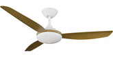 Condor 52" Kit - White with Light (COP-345M-WH-L) Plus Teak Blades (COP-352B-TE) - Two Boxes