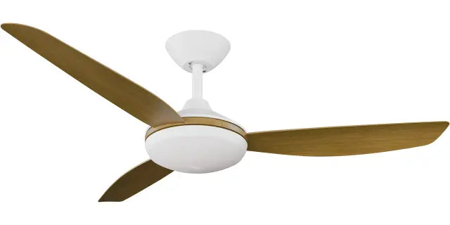 Condor 48" Kit - White with Light (COP-345M-WH-L) Plus Teak Blades (COP-348B-TE) - Two Boxes