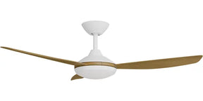 Condor 52" Kit - White with Light (COP-345M-WH-L) Plus Teak Blades (COP-352B-TE) - Two Boxes