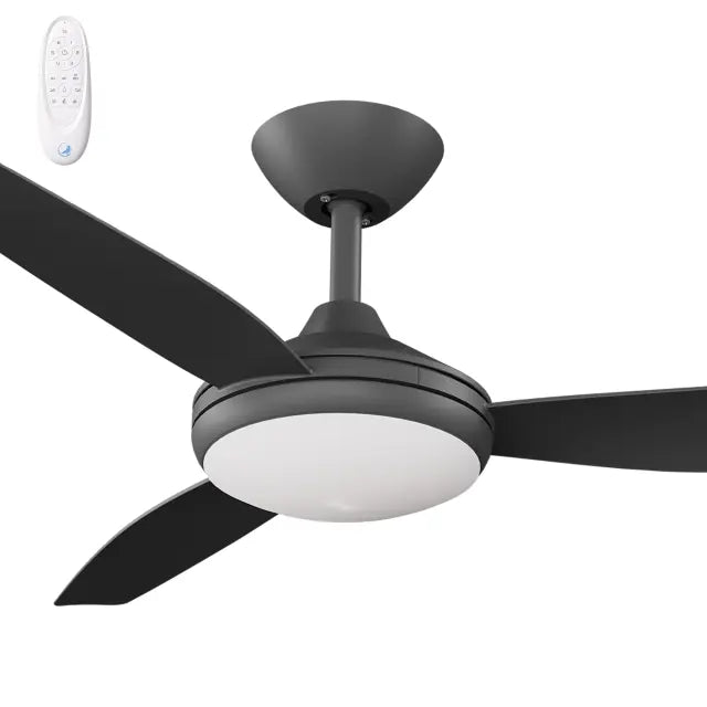 Condor 52" Kit - Black with Light (COP-345M-BK-L) Plus Black Blades (COP-352B-BK) - Two Boxes