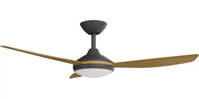 Condor 56" Kit - Black with Light (COP-345M-BK-L) Plus Teak Blades (COP-356B-TE) - Two Boxes