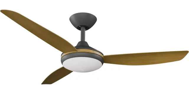 Condor 48" Kit - Black with Light (COP-345M-BK-L) Plus Teak Blades (COP-348B-TE) - Two Boxes