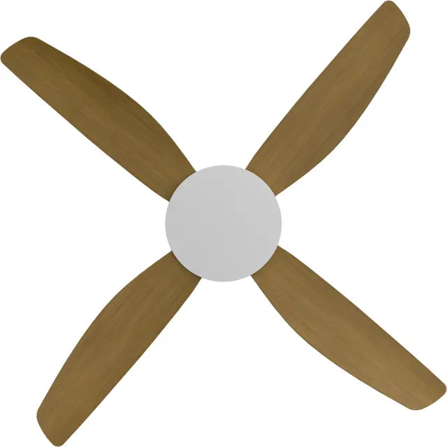 Vanga 56" Kit - White No Light (VAP-445M-WH) Plus Teak Blades (VAP-456B-TE) - Two Boxes