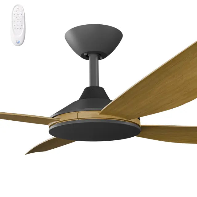 Vanga 56" Kit - Black No Light (VAP-445M-BK) Plus Teak Blades (VAP-456B-TE) - Two Boxes